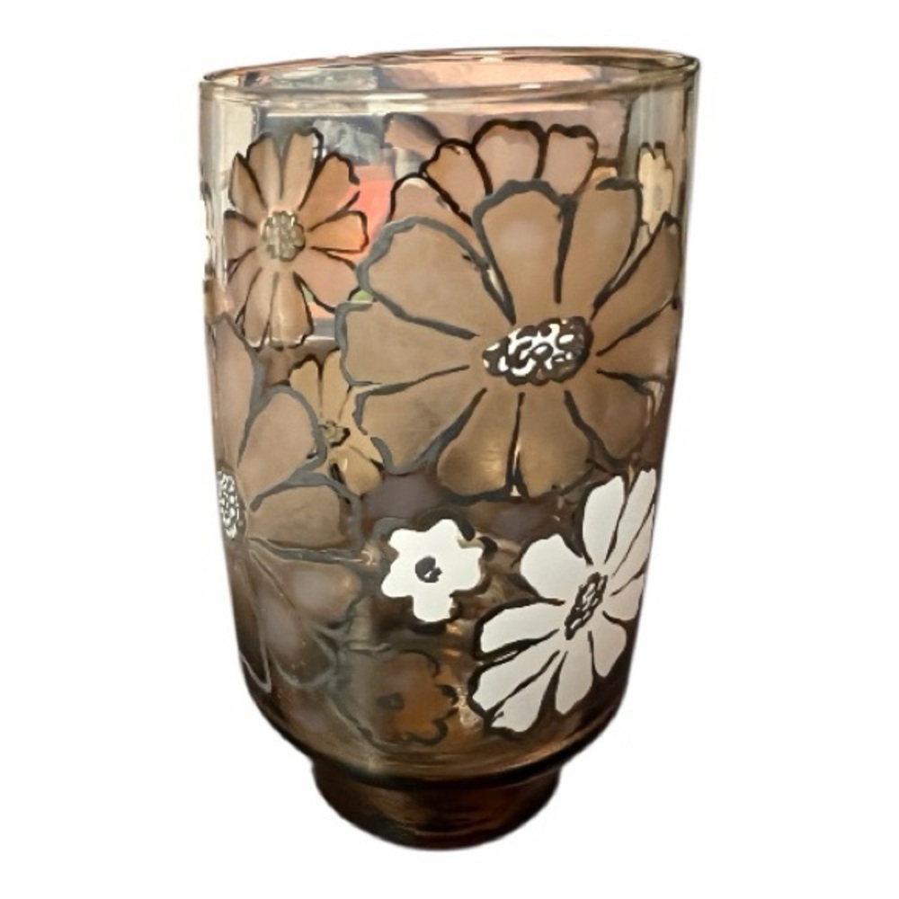 Vintage Libbey Camellia Tawny drinking glass from the 1970s. - Picture 4 of 6